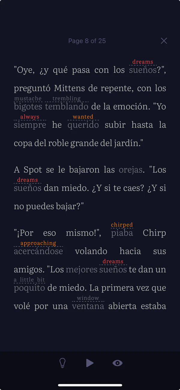 Simple word selection