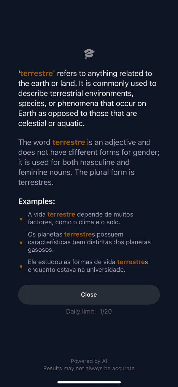 See what words mean in context