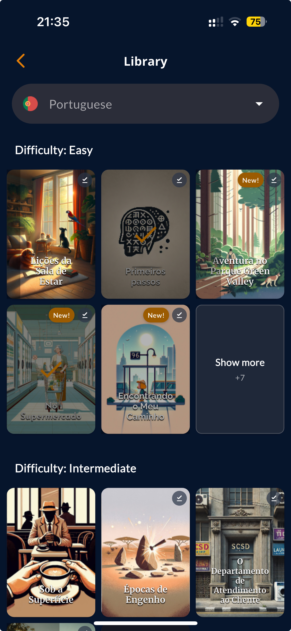 A growing library